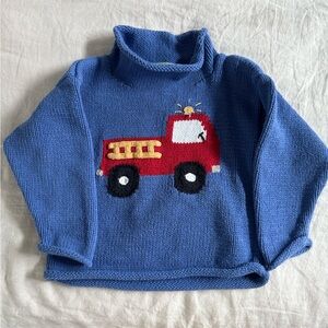 Fire truck rollneck sweater